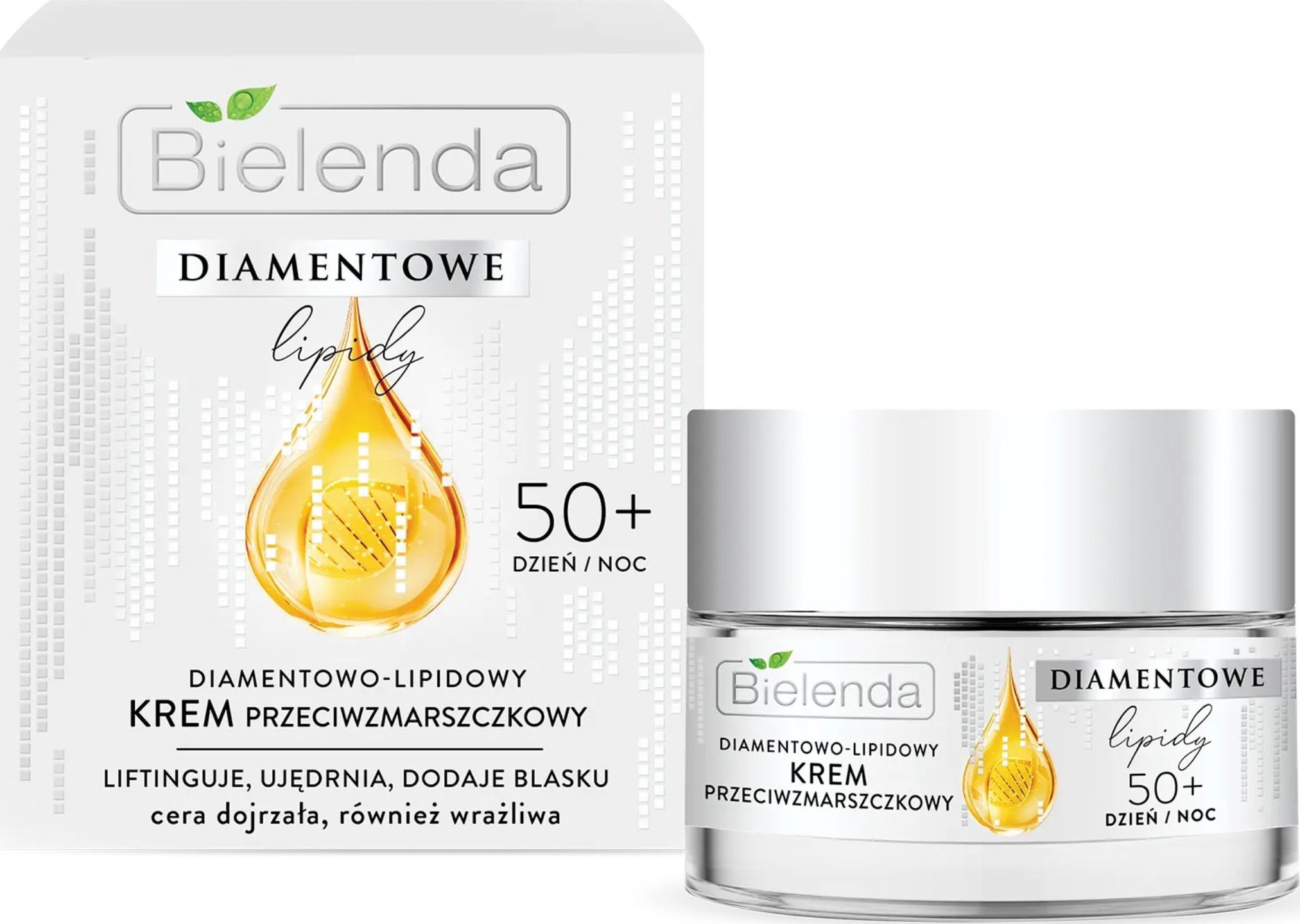 Bielenda Diamentowe Lipidy 50+ Diamentowo-Lipidowy Krem przeciwzmarszczkowy na dzień i noc 50ml