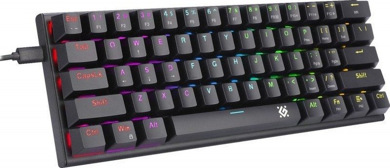 defender Klawiatura mechaniczna CAIRON GK-081 podświetlenie RGB Czarna