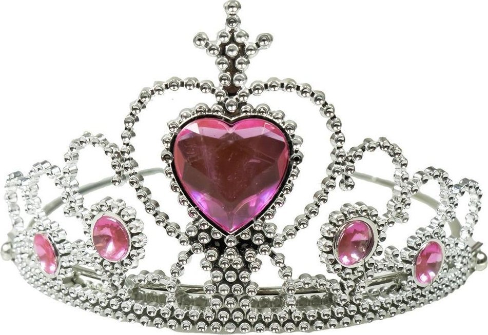 Tiara z kryształkami różowa