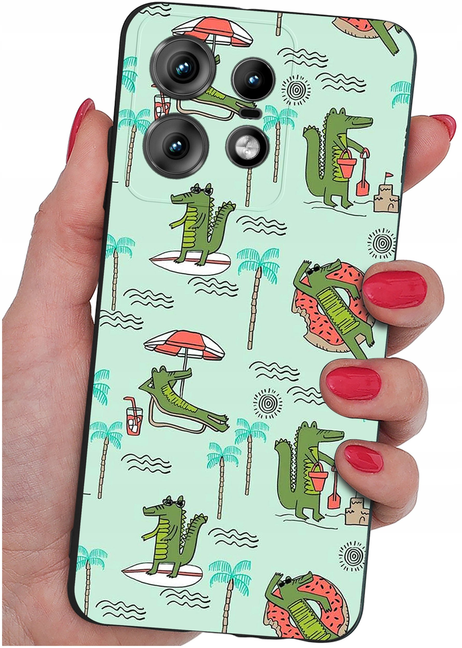 krainaGSM Etui do Motorola Moto EDGE 50 Pro WZORY SILIKONOWE MATT CASE