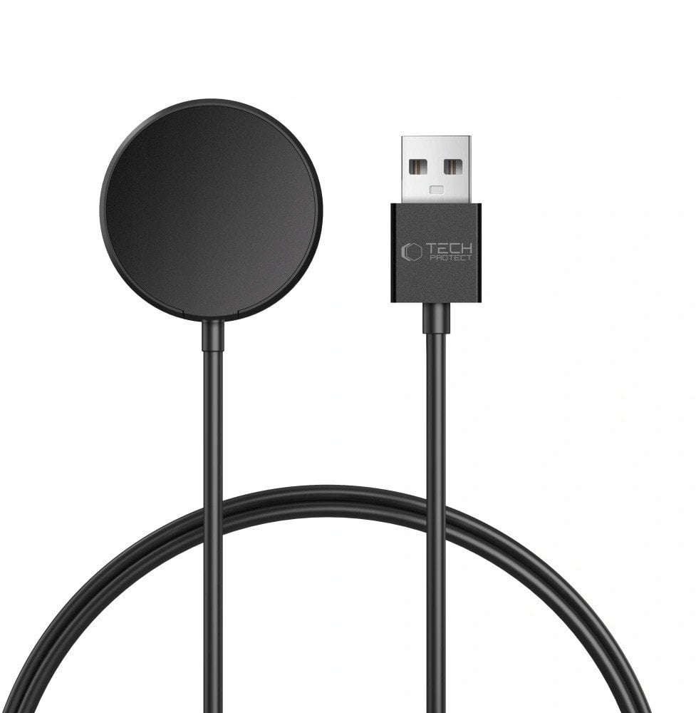 TECH-PROTECT MC03 ULTRABOOST MAGNETIC CHARGING USB CABLE 100CM SAMSUNG GALAXY WATCH BLACK