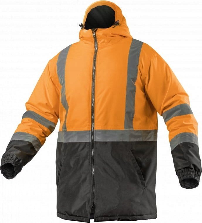 Högert Technik Kurtka Robocza Ostrzegawcza Ocieplana Zimowa Wodoodporna Leda Pomarańcz Xxl Hogert Technik Ht5K346-2Xl 5902801304934
