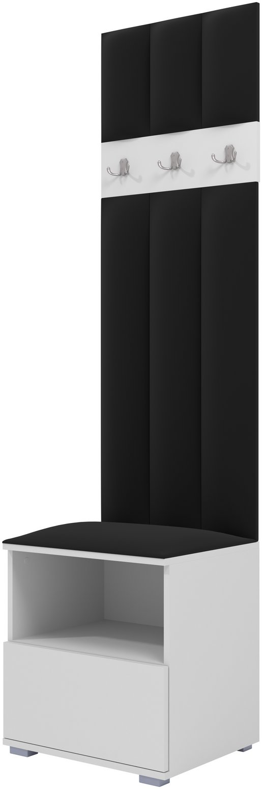 Tapicerowana garderoba Nela IV LUX - kolor biały + tkanina Trinity 16