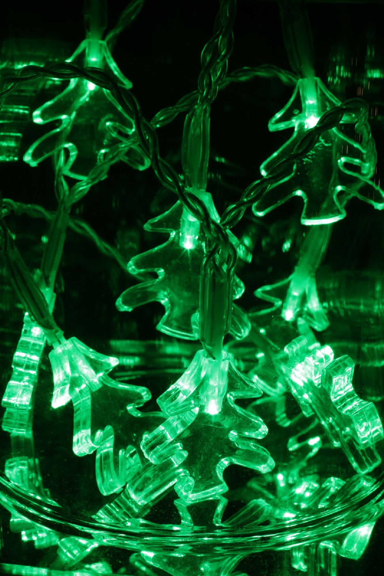 Dekoracja świąteczna Bulinex Komplet choinkowy LED 10L z ozdobami na baterie płatek śniegu/choinka/gwiazda (10-012)