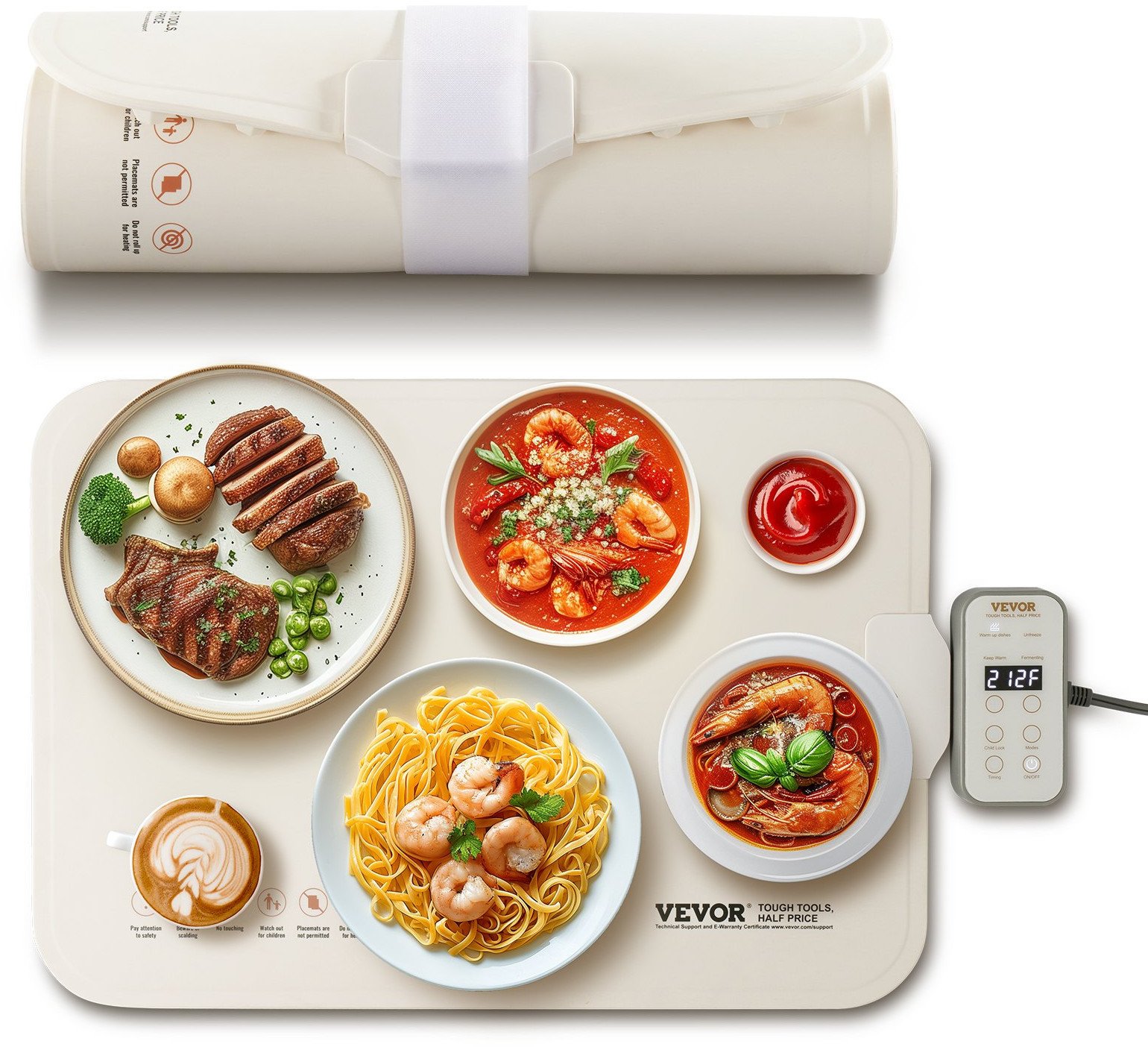 Elektryczna Mata Grzewcza do Podgrzewania Żywności 500 x 530 x 14 mm