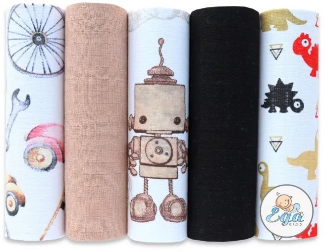 Pielucha tetra 5 szt. 70/80 Zestaw 10 CH-7398 EgaKids