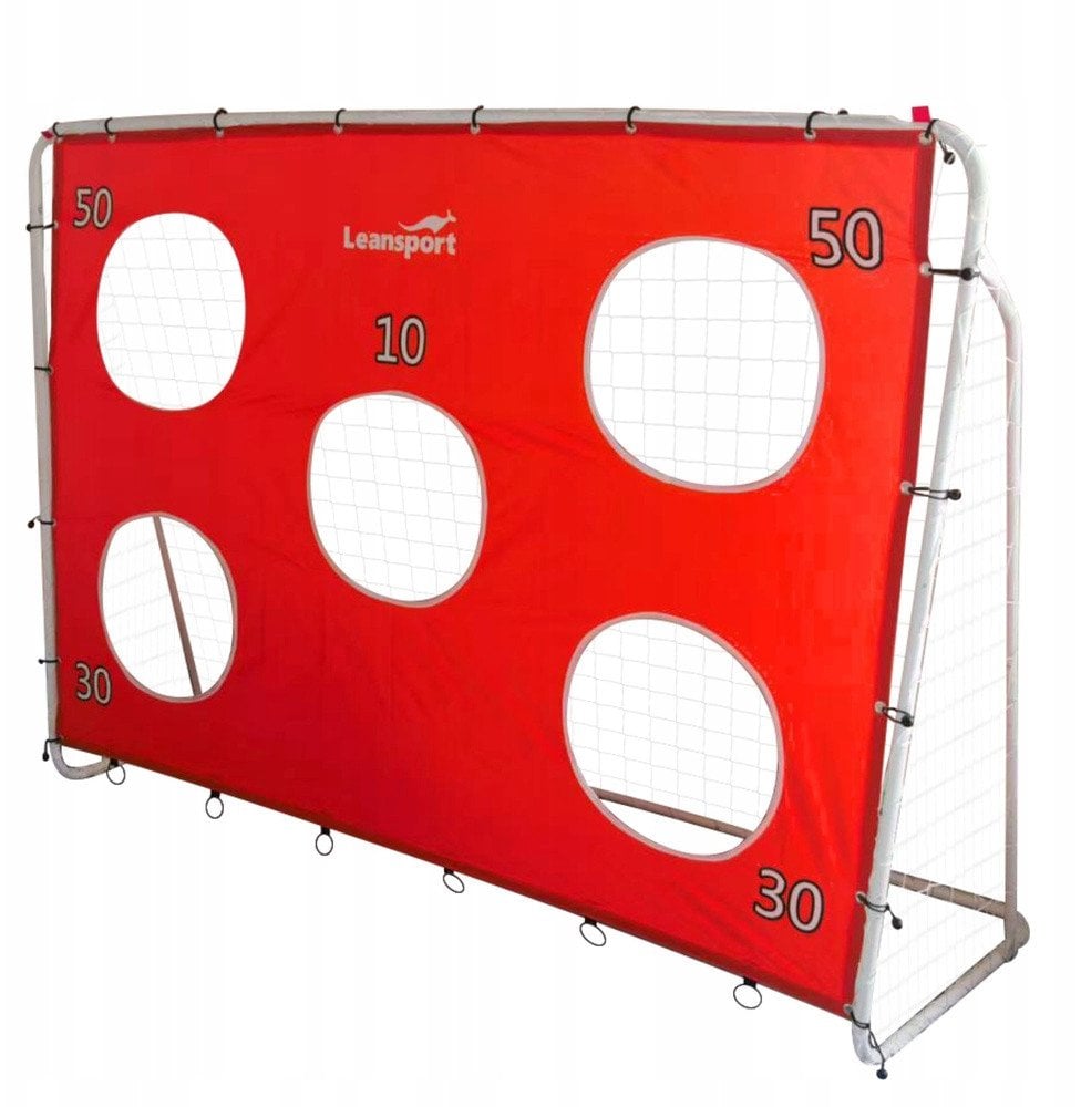 Bramka Treningowa Piłkarska Z Matą Celowniczą Czerwona 213x152x75cm