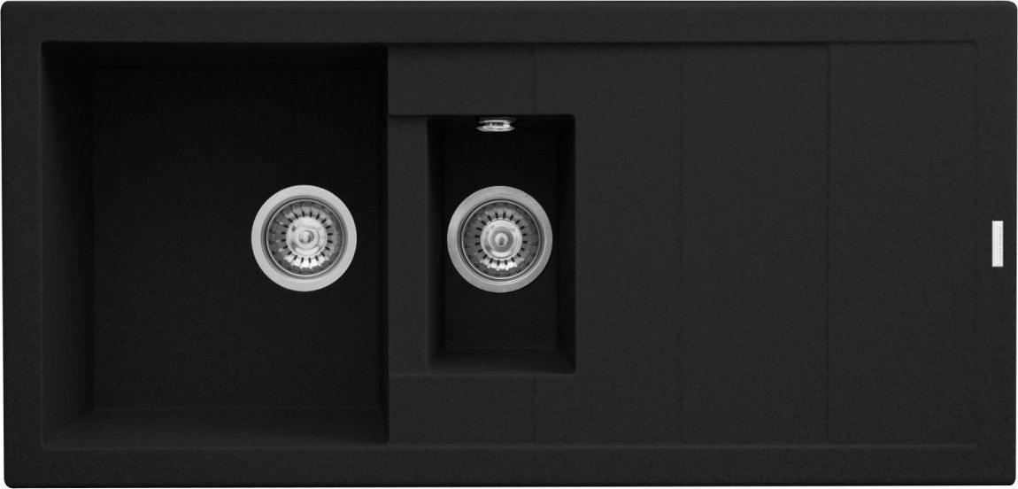 Zlewozmywak Pyramis Studio 100X48 1 1/2B1D czarny (70151001)