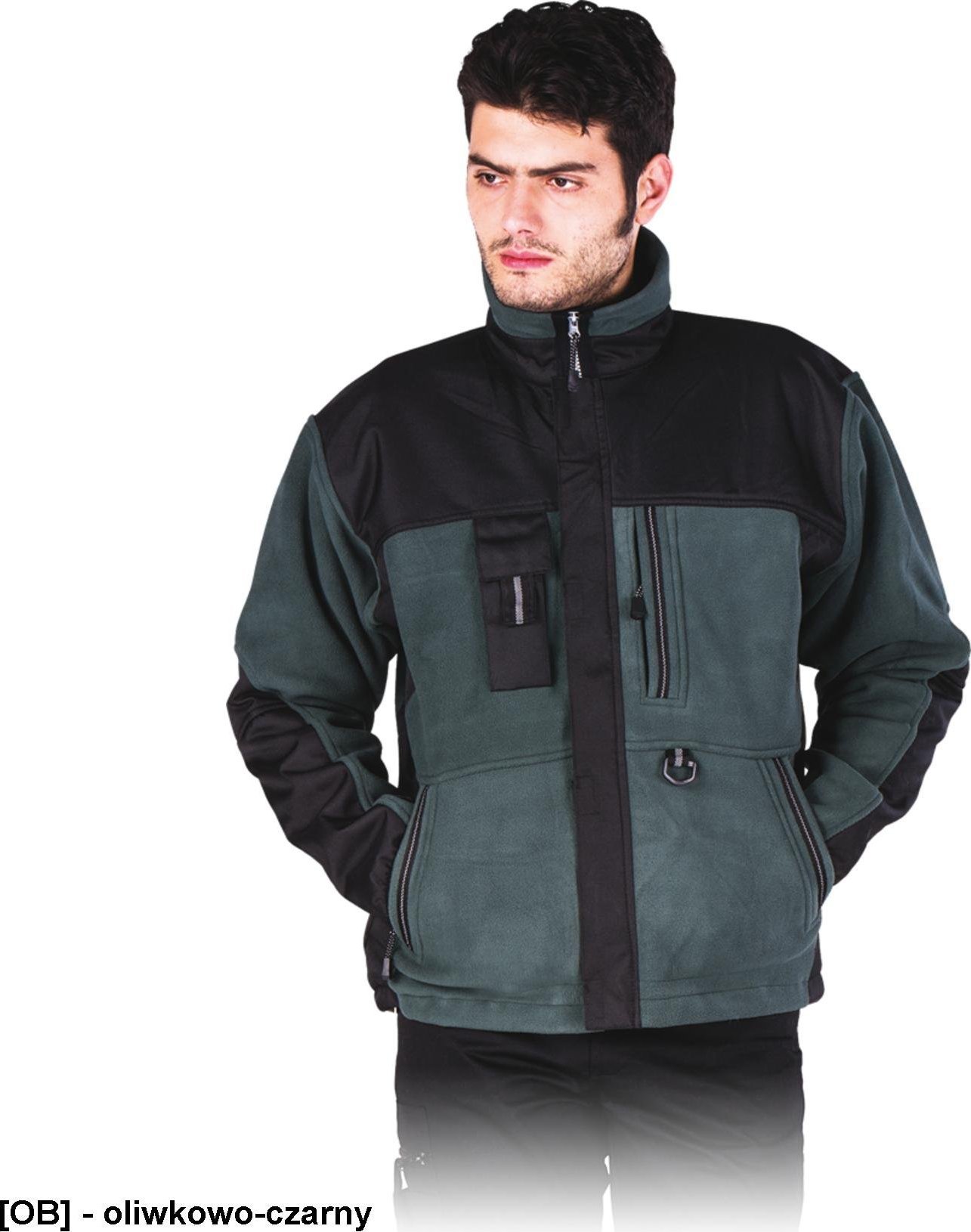 R.E.I.S. COLORADO - bluza polarowa - niebiesko-czarno-żółty M