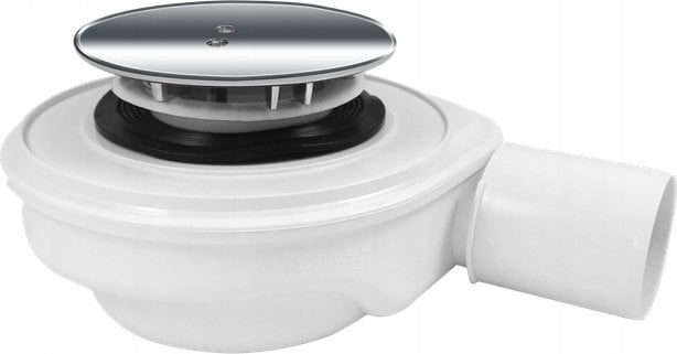 Syfon AKCES 19240 SYFON BRODZIK. SPEED2 FI 50, WYS. 50MM, ODPŁYW FI40 42L/MIN, CZYSZCZ. Z GÓRY, STAL NIERDZ. // S.BRODZ.A.50-SPEED2-42L