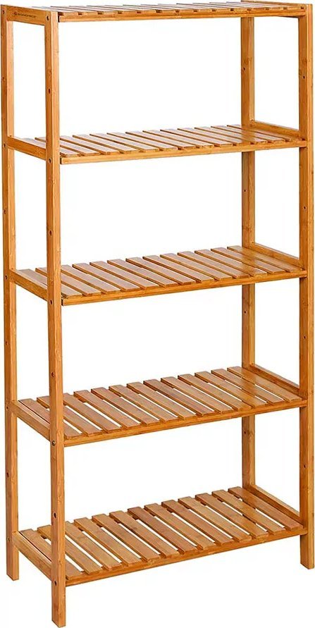 Elior Bambusowy regał łazienkowy z 5 półkami - Levent