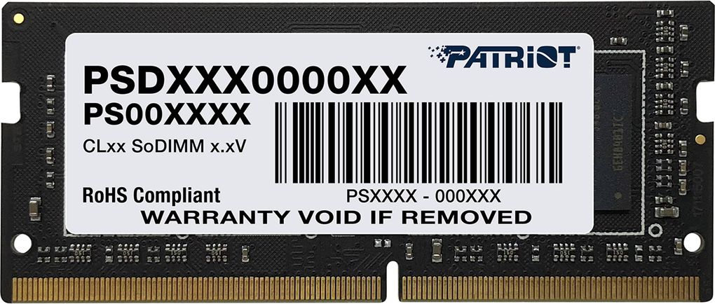 Pamięć do laptopa Patriot Signature, SODIMM, DDR4, 16 GB, 3200 MHz, CL22 (PSD416G32002S)