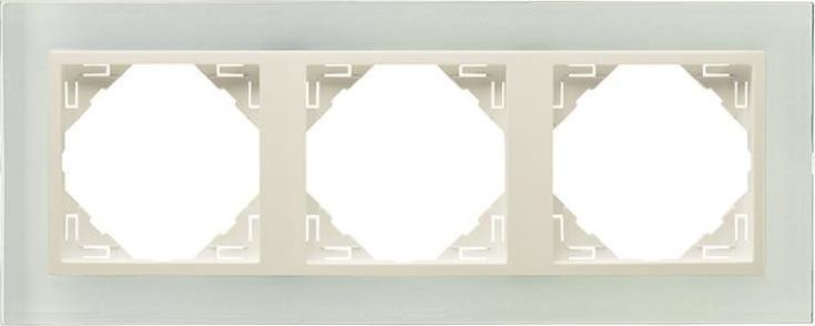 Efapel EFAPEL CRISTAL RAMKA 3-KROTNA SZKŁO PERŁOWY 90930 TCP