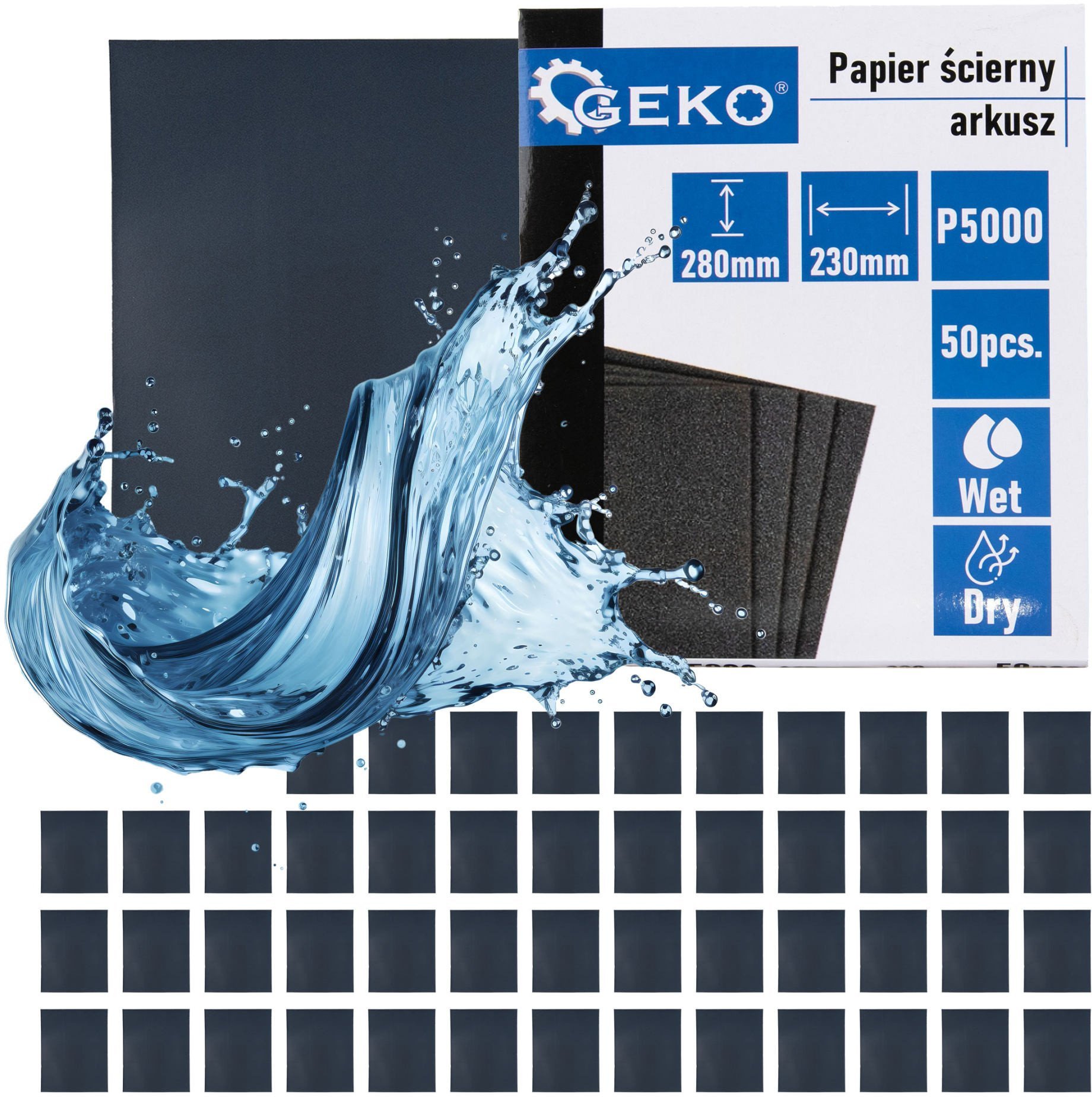 Papier ścierny wodny – arkusz 230x280mm P5000 (50/1000)