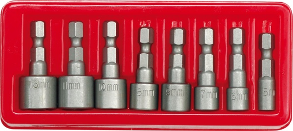 Vorel Końcówki nasadowe 1/4" 5-13mm 8szt. (66113)