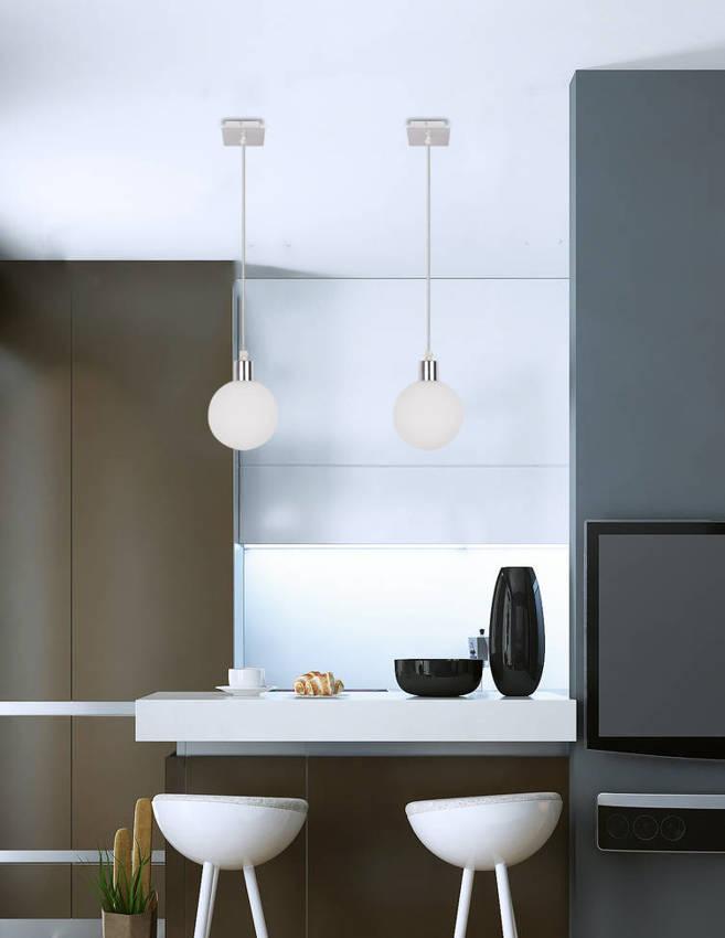 Lampa wisząca Candellux Lampa wisząca biały klosz kula 12cm Oden 31-03232