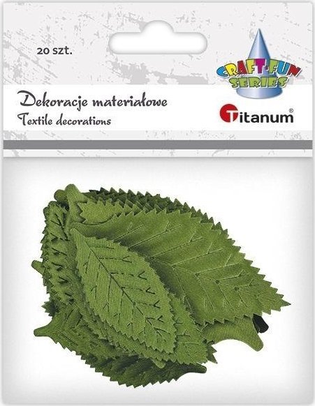 Materiałowe liście zielone 20szt