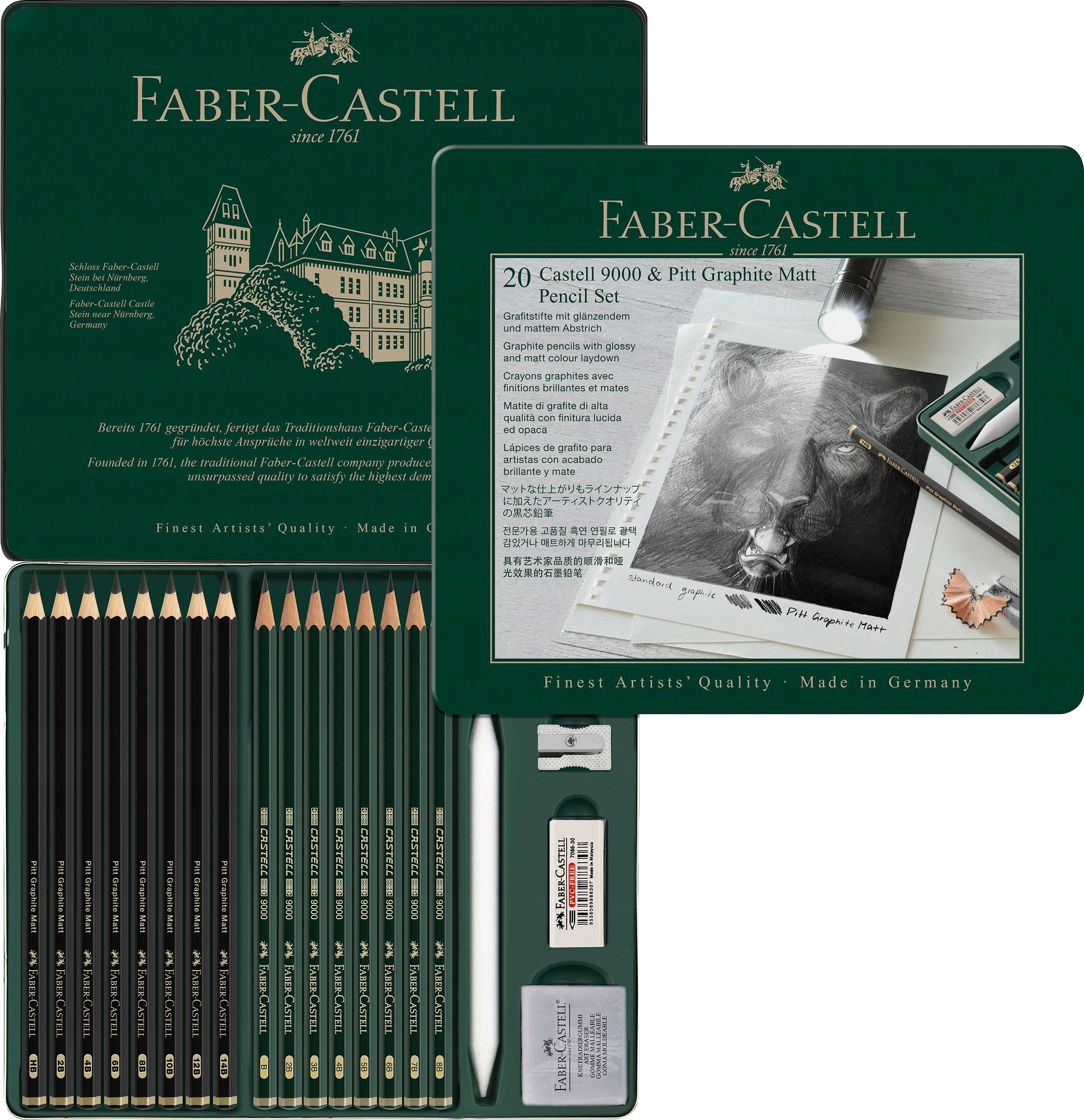 Faber-Castell Faber-Castell Pitt Graphite Matt & Castell 9000 Set Wielo 20 szt.