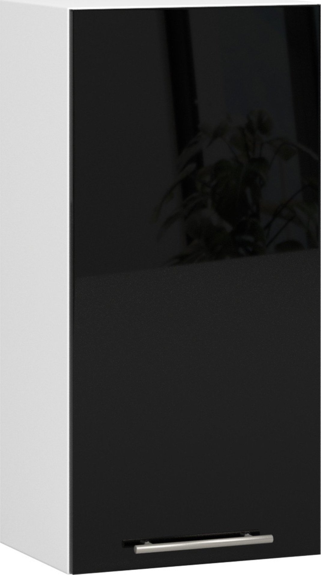 Fabryka Mebli Akord WISZĄCA SZAFKA KUCHENNA OLIWIA W 40cm BIAŁA-CZARNY POŁYSK H720