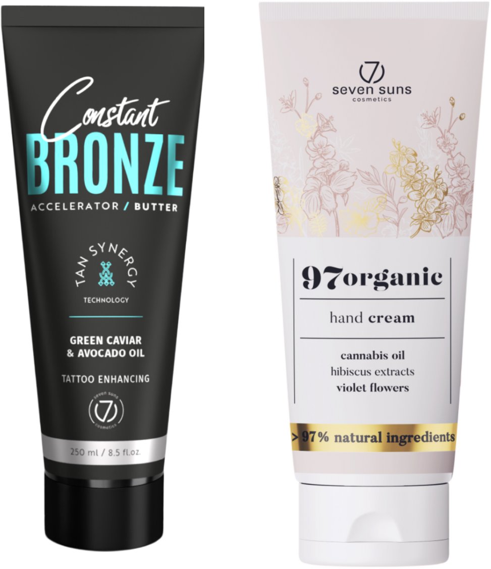 7suns Constant Bronze Accelerator Butter 250ml + Krem Do Rąk 75ml Gratis