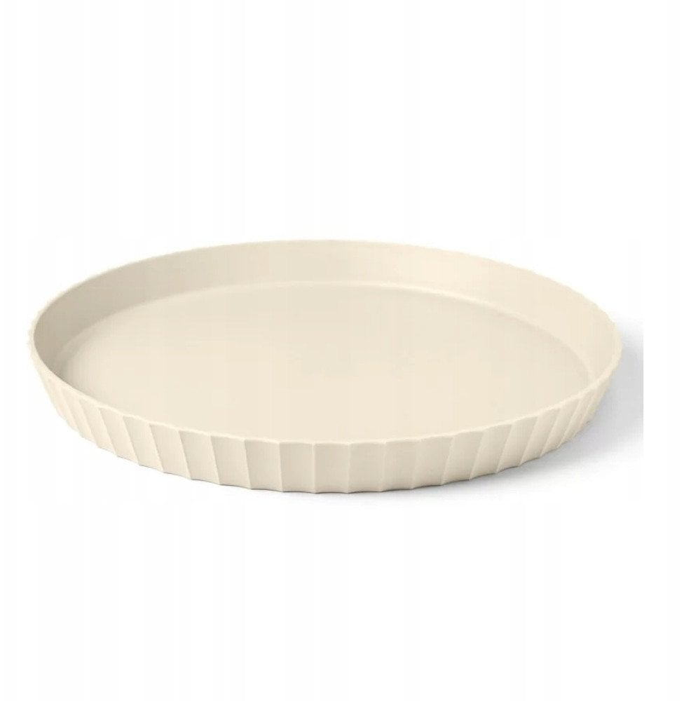 ATENA taca okrągła śr. 30 cm kremowa