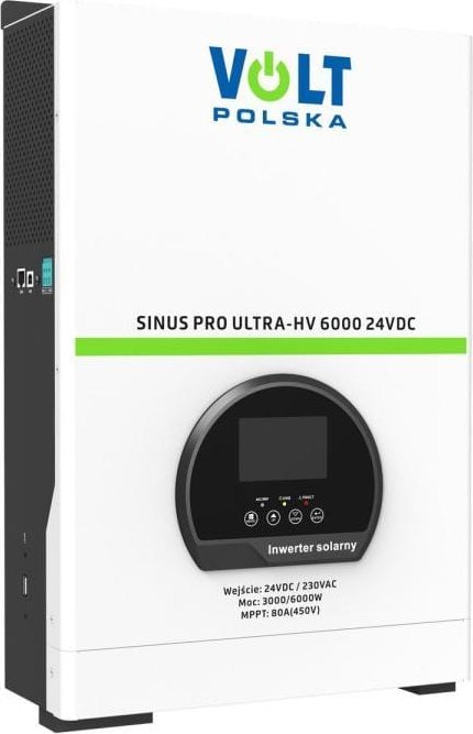 Inwerter solarny SINUS PRO ULTRA-HV 6000 24/230V (3000/6000W) + 80A MPPT (450V) OFF-GRID