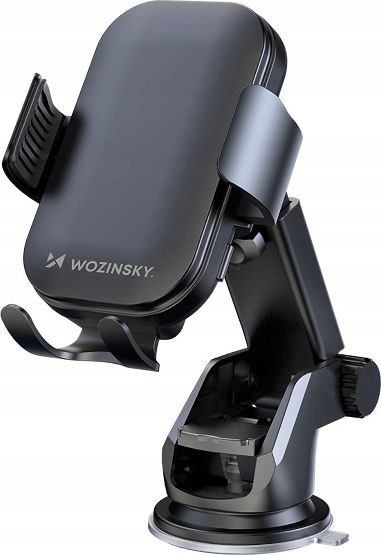 Wozinsky Uchwyt Wozinsky WUMID na telefon z ładowarką indukcyjną 15W na deskę rozdzielczą samochodu - czarny