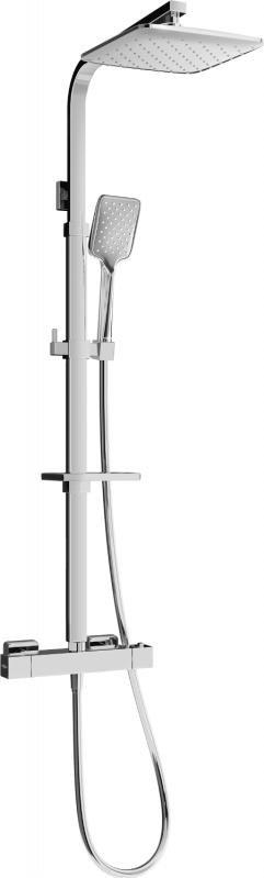 Zestaw prysznicowy Mexen Mexen CQ62 zestaw prysznicowy natynkowy z deszczownicą i baterią termostatyczną, chrom - 772506295-00