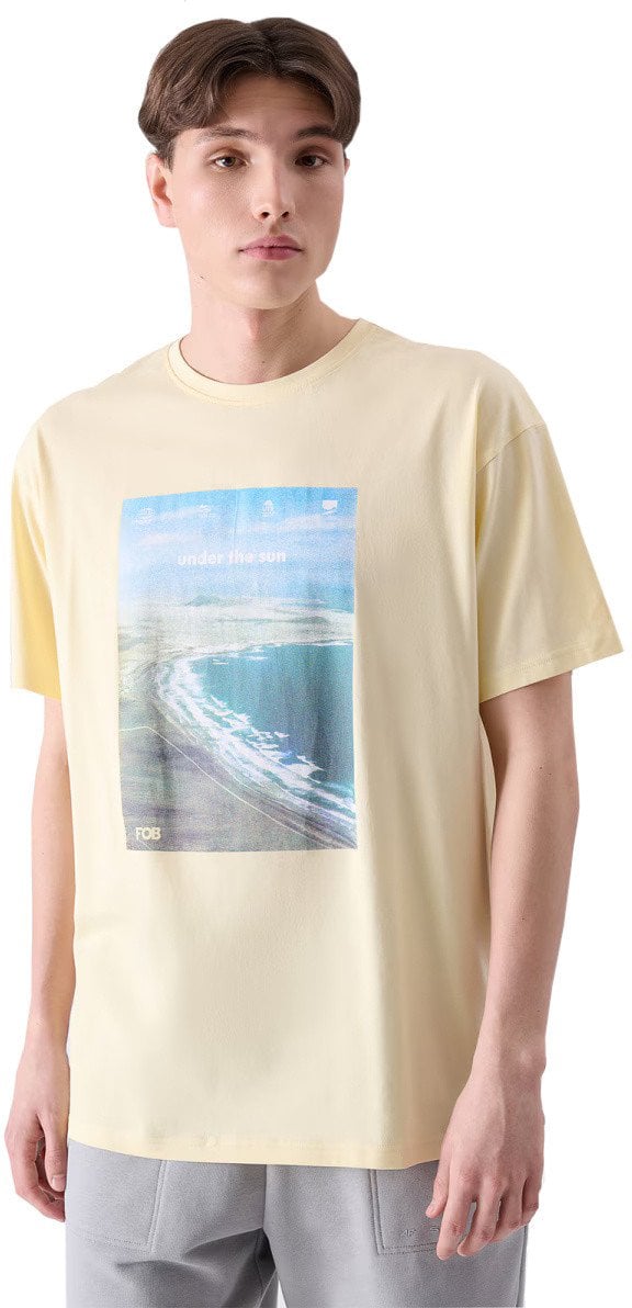 KOSZULKA MĘSKA BAWEŁNIANA MĘSKI SPORTOWY T-SHIRT 4FRSS24TTSHM2132