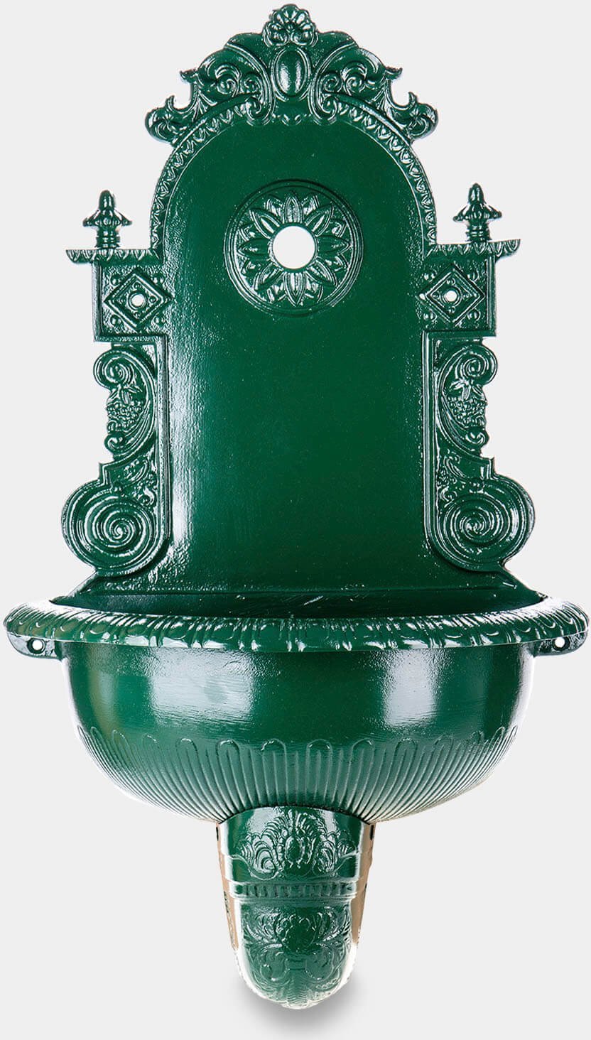 rzezbyzbrazu Zlew Ogrodowy Wylewka Ścienna z Mosiężnym Kranem Zielony