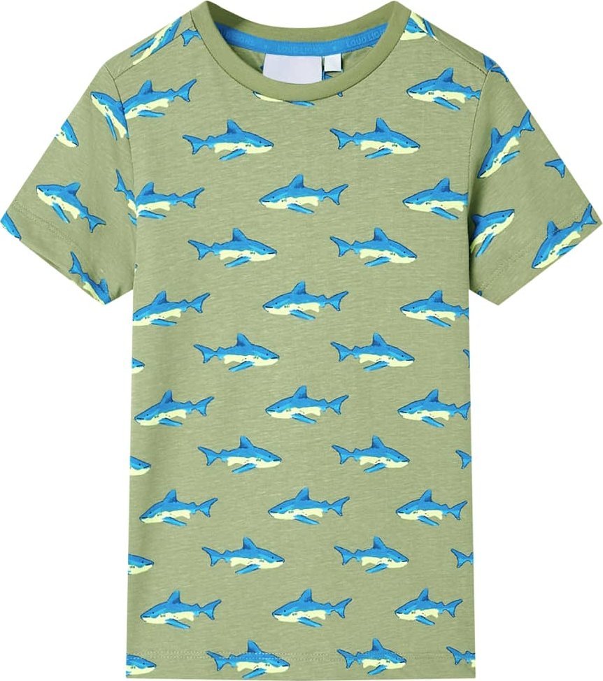 vidaXL Koszulka dziecięca, jasne khaki, 128