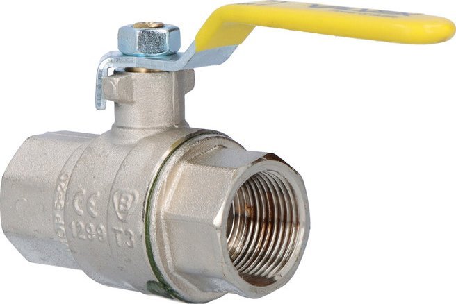 Valvex Zawór kulowy do gazu niklowany z dźwignią stalową (DSt) ORION (wersja N-N) 3/4"