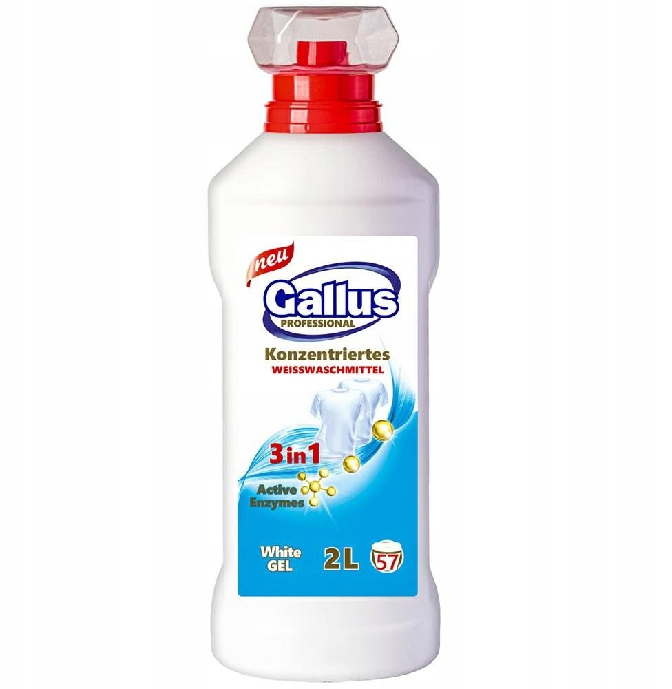 GALLUS Żel do prania 2L 57p 3w1 WHITE