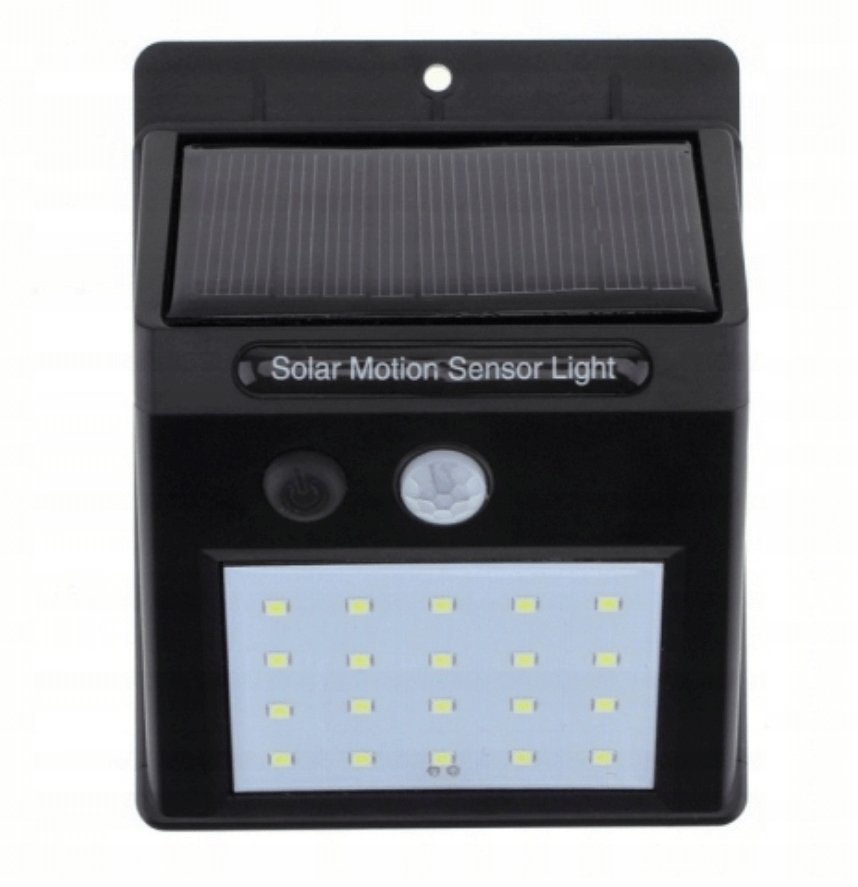 Kinkiet 4kom.pl LAMPA SOLARNA LED Czujniki ruchu i zmierzchu zewnętrzna ogrodowa 20 LED