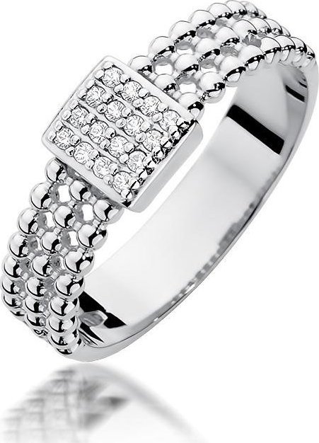 Best Diamonds złoty pierścionek z brylantem 0.08ct 20