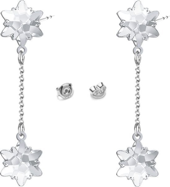 MEJK Jewellery Kolczyki Srebrne Płatki Śniegu Boże Narodzenie