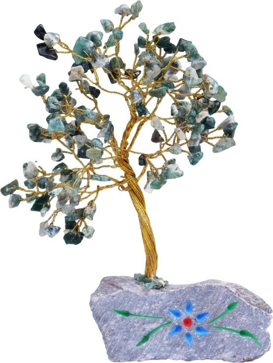 Art-Pol Drzewko z kamieniami szlachetnymi - Agat Mszysty | 160 kamieni