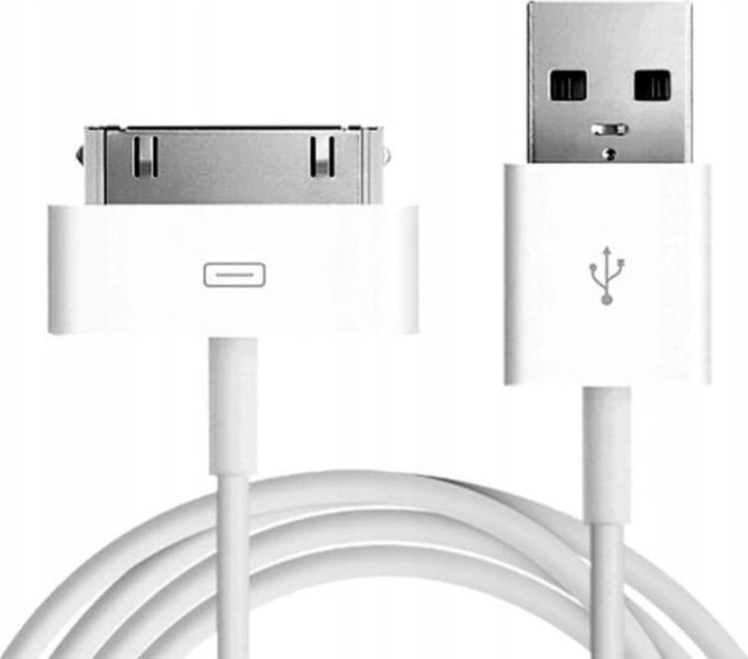 Kabel USB 4kom.pl USB-A - Apple 30-Pin 1 m Biały (5905811912618)