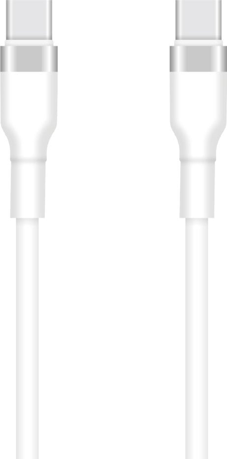 Kabel USB Setty USB-C - USB-C 1 m Biały (5900495101389)