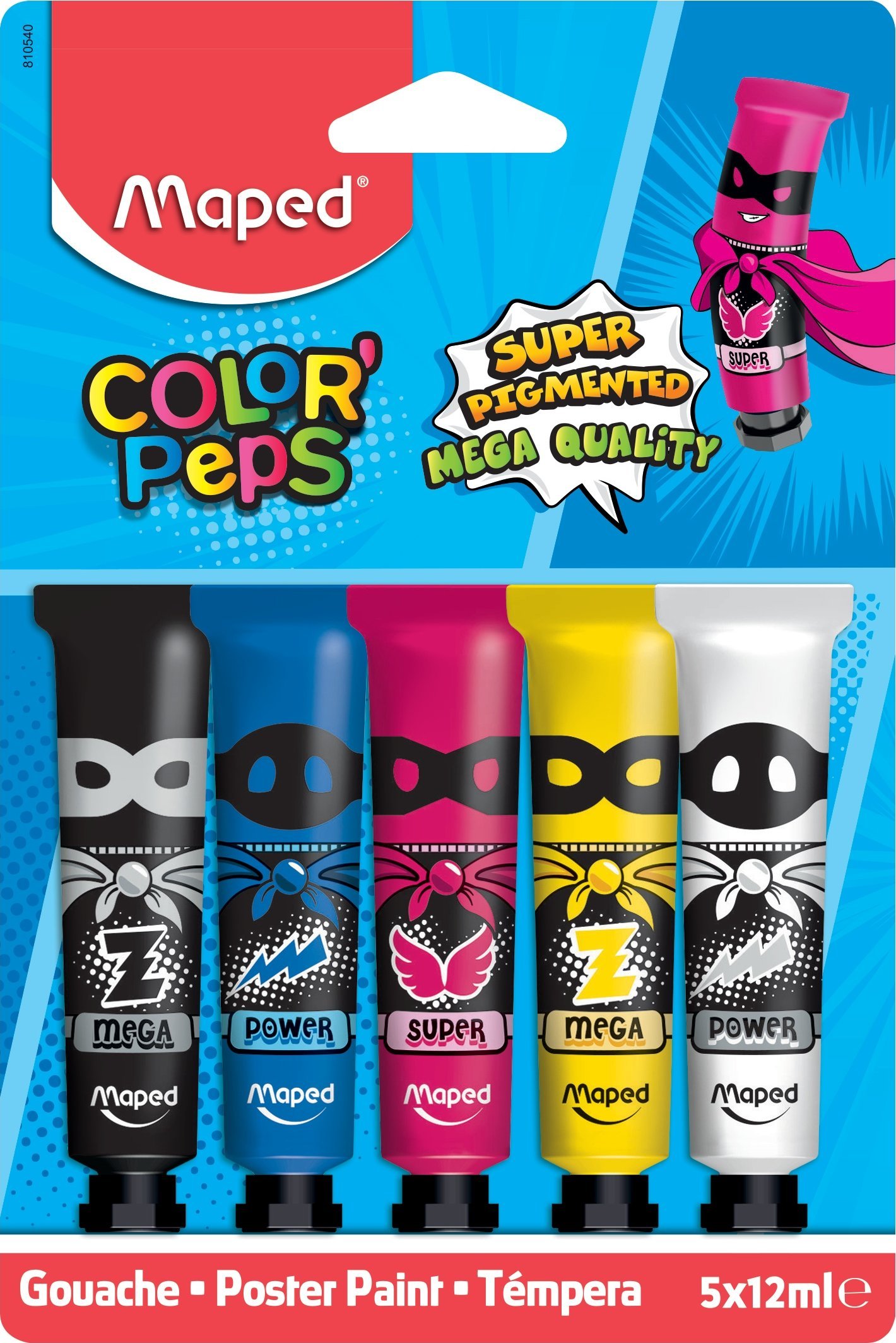 Maped Farby Superpower 12 ml 5 kolorów MAPED