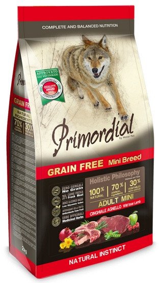 Primordial Dog Grain Free Mini Adult Wild Boar & Lamb 2kg