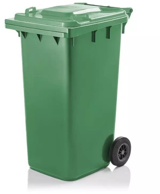 Pojemnik do segregacji odpadów na kółkach WEBER - pojemność 240 l (Kolor: zielony)