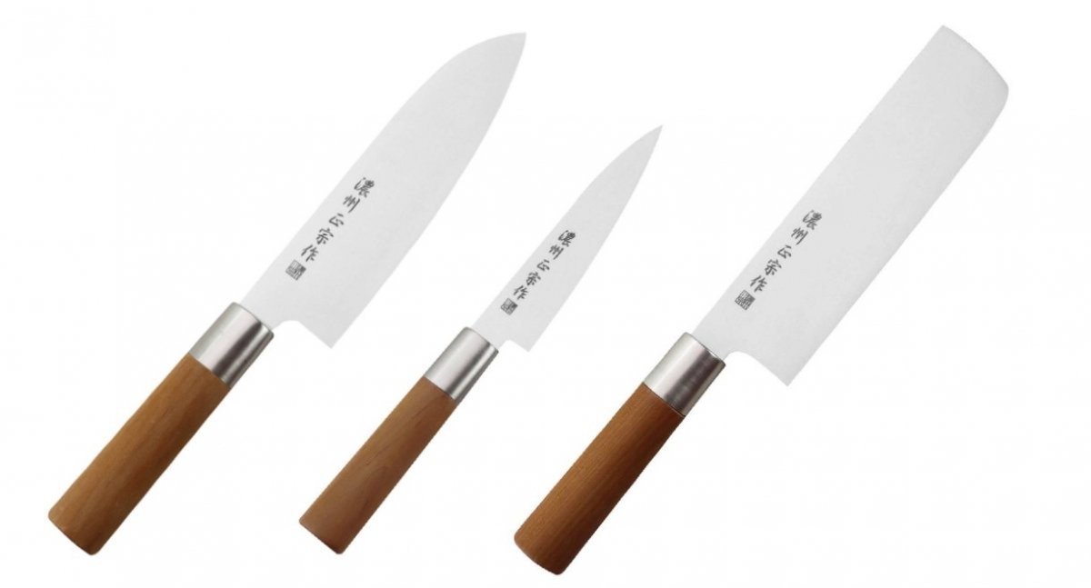 Zestaw 3 Noży Satake Masamune, uniwersalny Zestaw
