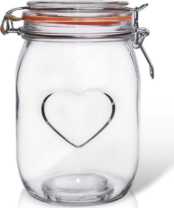 Orion Słoik / pojemnik szklany patentowy BELA 1L SERCE uniwersalny