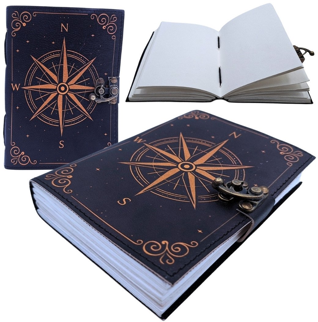 Notes Skórzany Róża Wiatrów Retro Prezent dla żeglarza - AH09