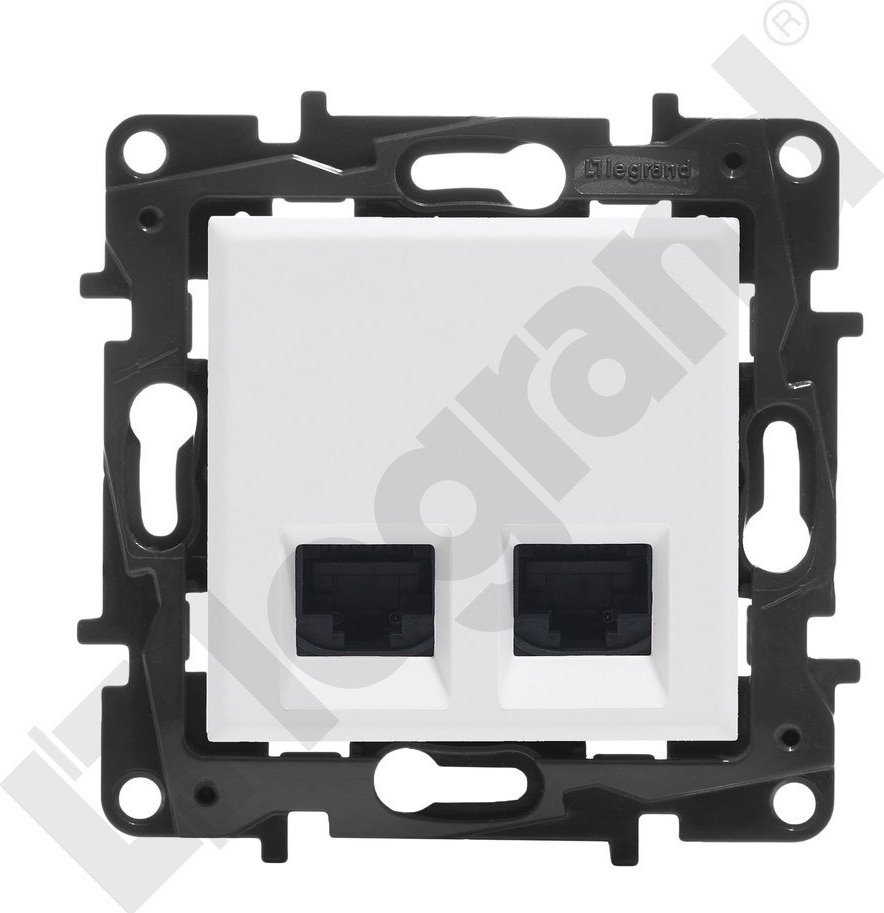 Legrand Niloe Step Gniazdo podwójne 2xRJ45 kat. 5e UTP biały 863160