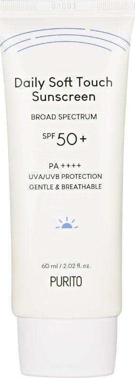 PURITO_Daily Soft Touch Sunscreen SPF 50+ PA++++ codzienny krem przeciwsłoneczny z ceramidami 60ml