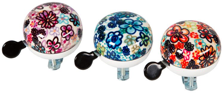 Widek Dzwonek rowerowy DING DONG ART COLLECTION FLORAL 3 kolory pudełko 10szt. (WDK-3686)