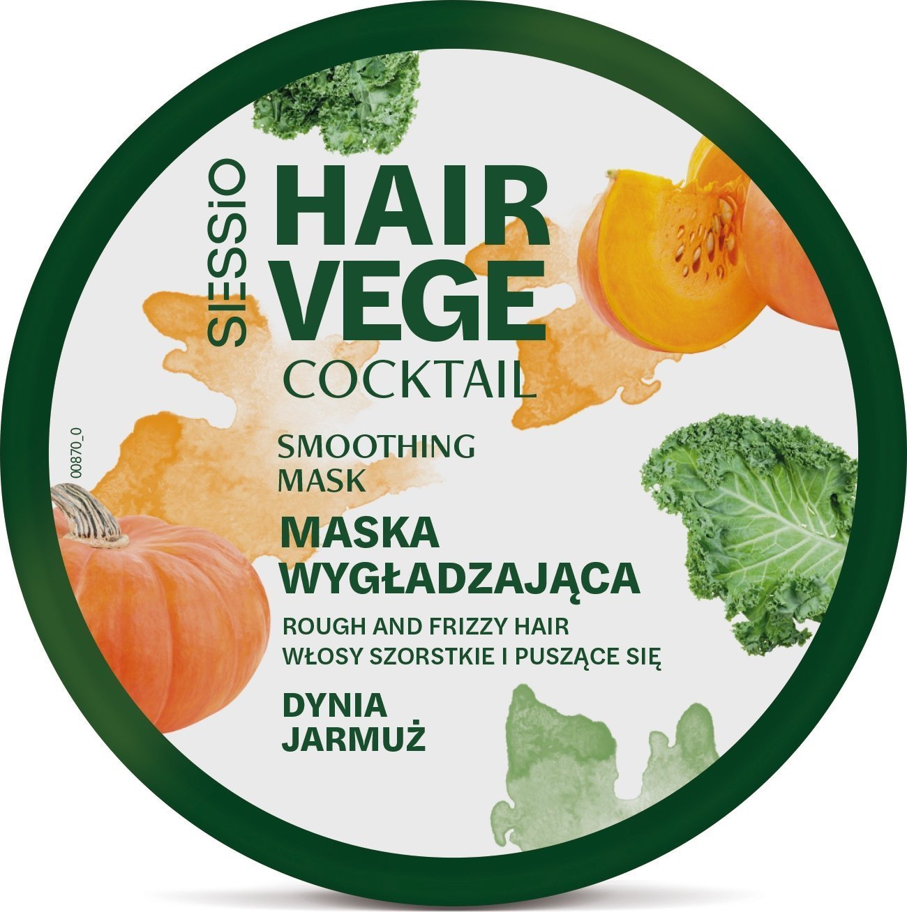 SESSIO_Vege Cocktail maska do włosów Dynia&Jarmuż 250g