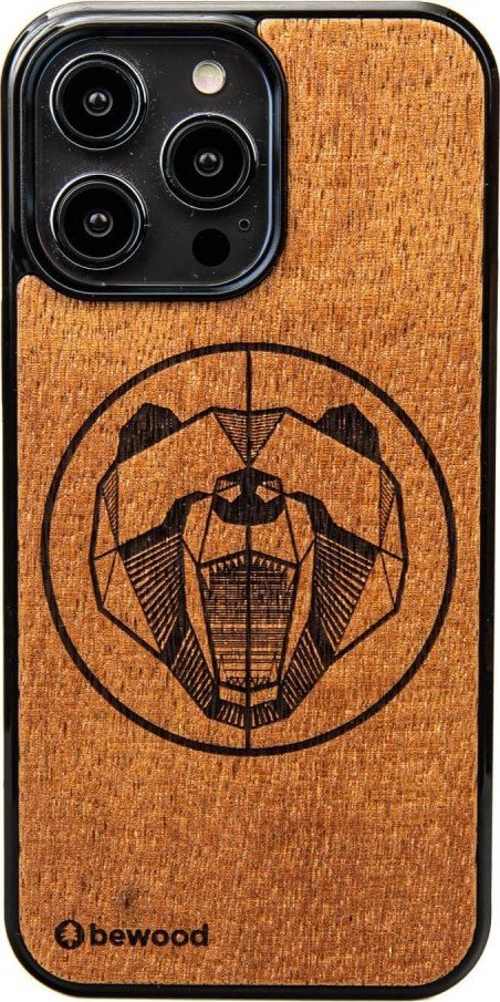 BeWood Drewniane Etui Bewood na iPhone 14 Pro Max NIEDŹWIEDŹ MERBAU